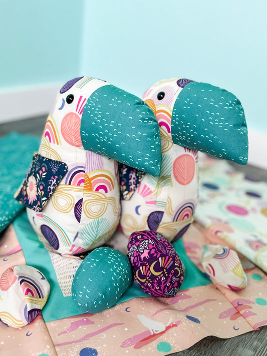 3 Toucan (Egg, Baby and Full Size) PDF Sewing Pattern Bundle, Digital Download