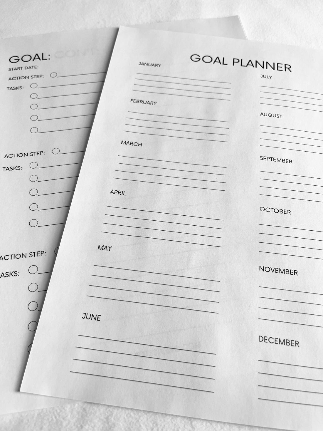 Goal Planner to help prep for a project or class
