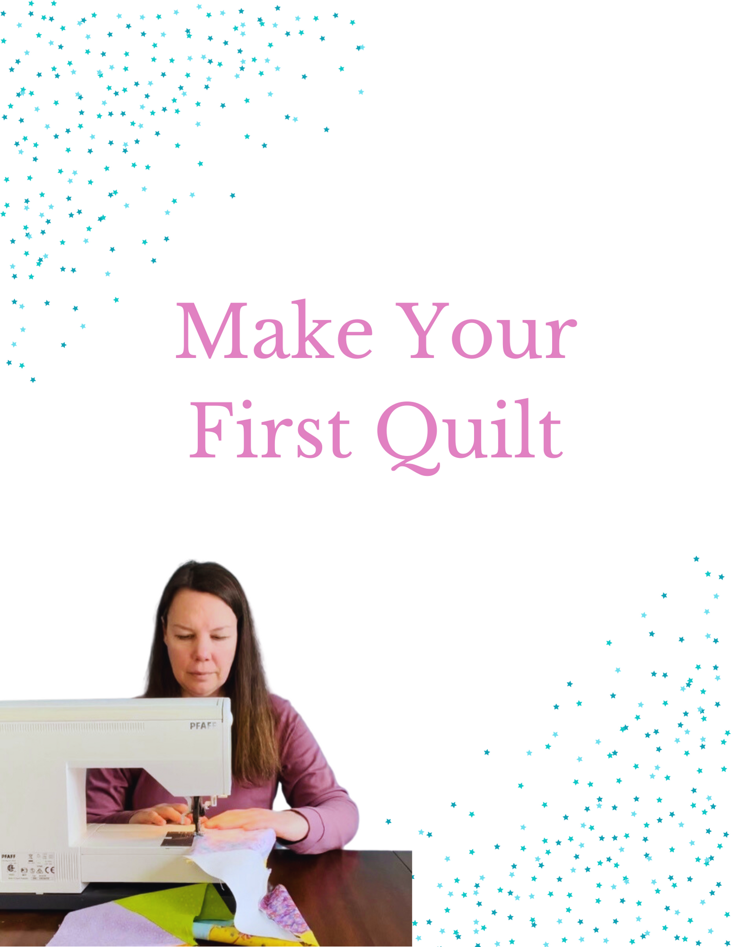 Make Your First Quilt wait list with a picture of Jo sewing.